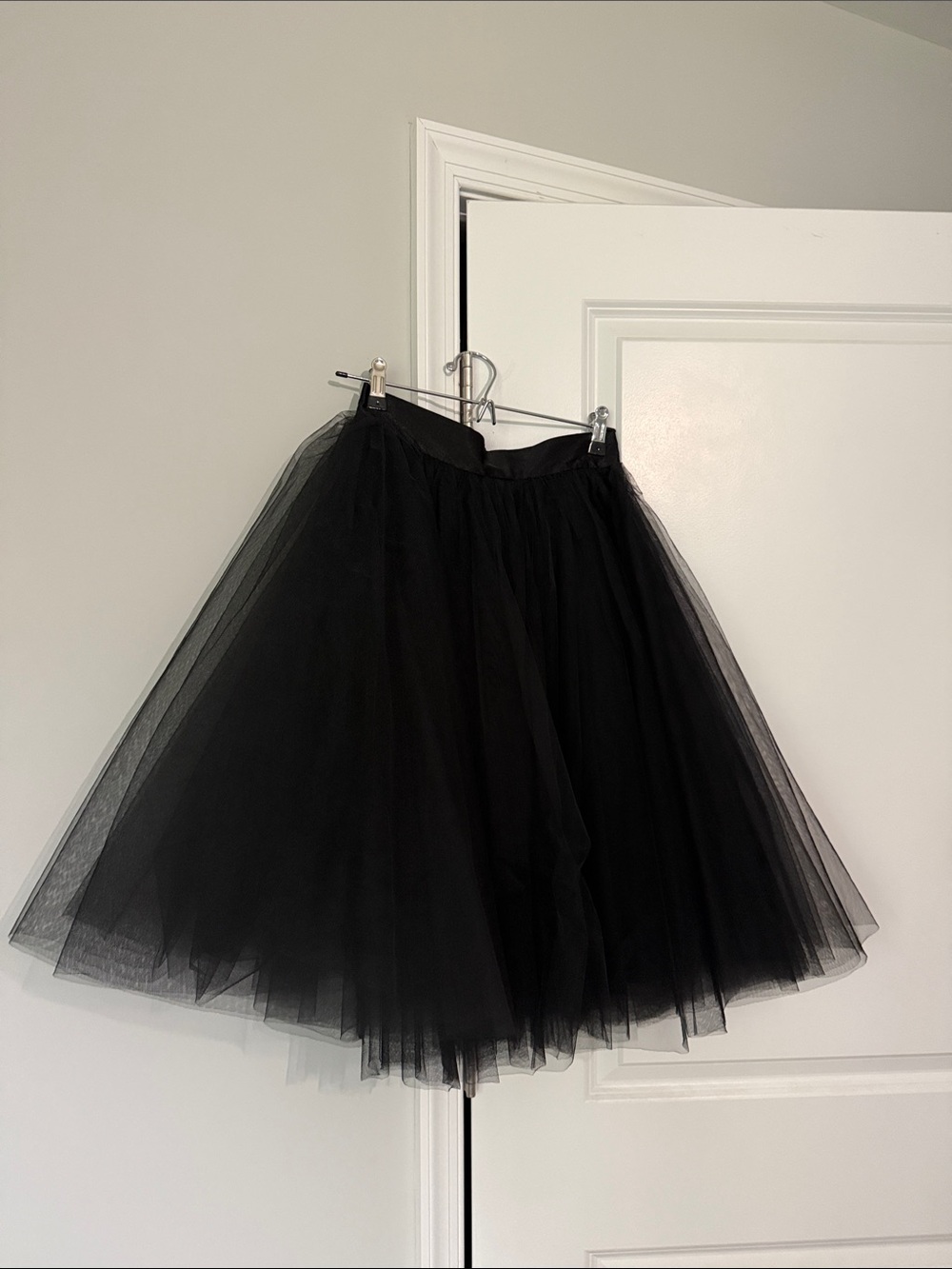 Space 46 Boutique Black Layered Tulle A-Line Skirt